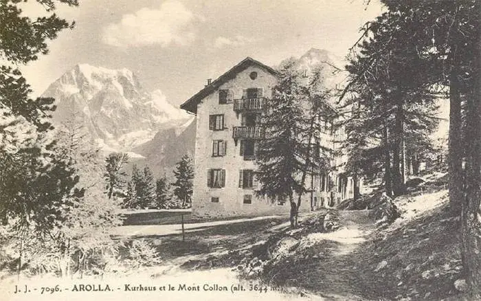 Façade historique du Grand Hôtel & Kurhaus Arolla — archives 1896